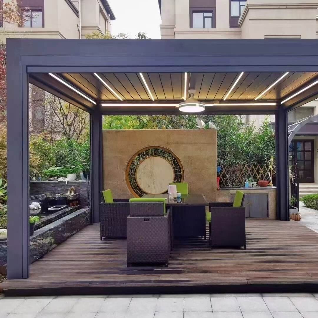 ​Electric Remote Control Extension Toit Plat Pergola